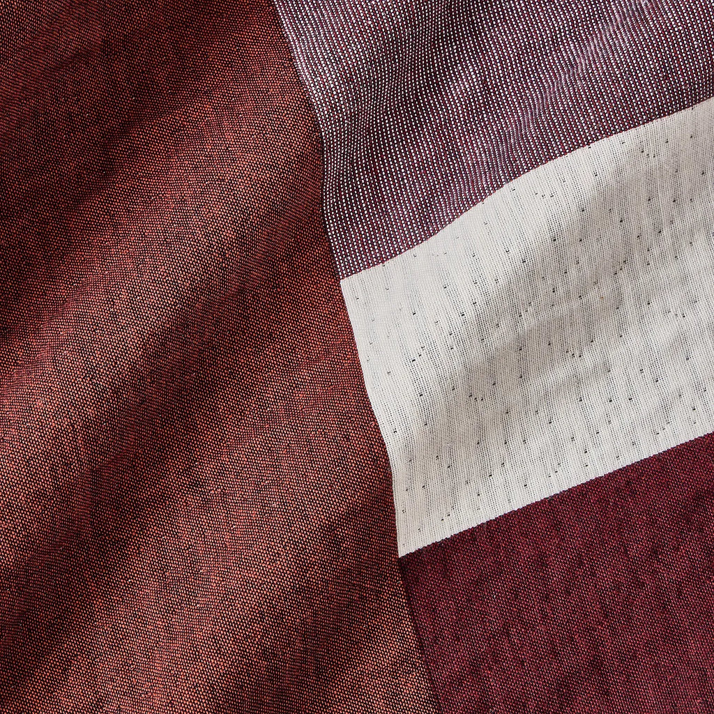 Plaid en coton - 130 x 170 cm - Bordeaux - Design by Floriane Jacques