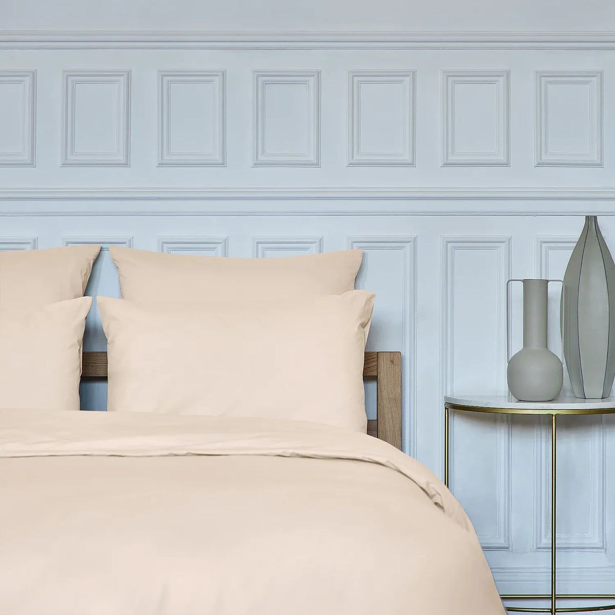 Taie d'oreiller en percale de coton - 50 x 70 cm - Ivoire