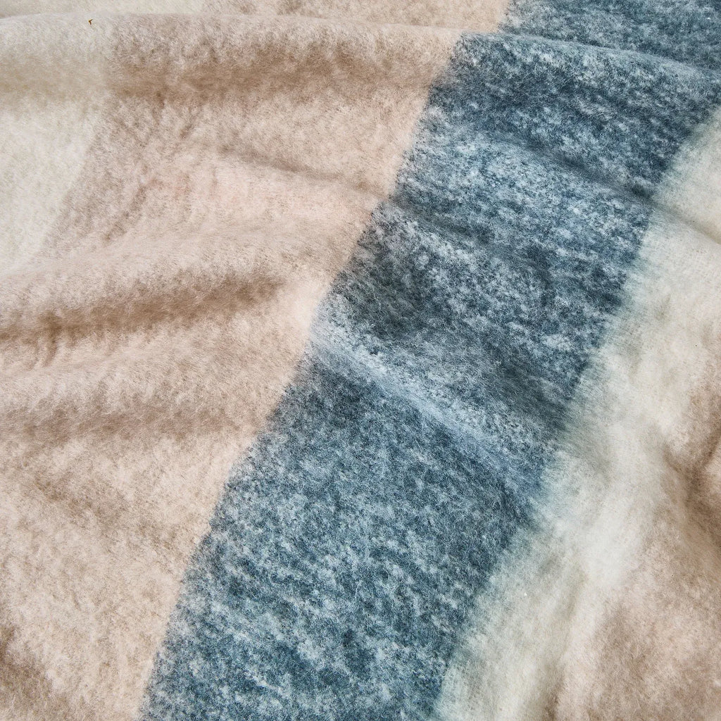 Plaid en laine - 130 x 170 cm - Bleu sarcelle