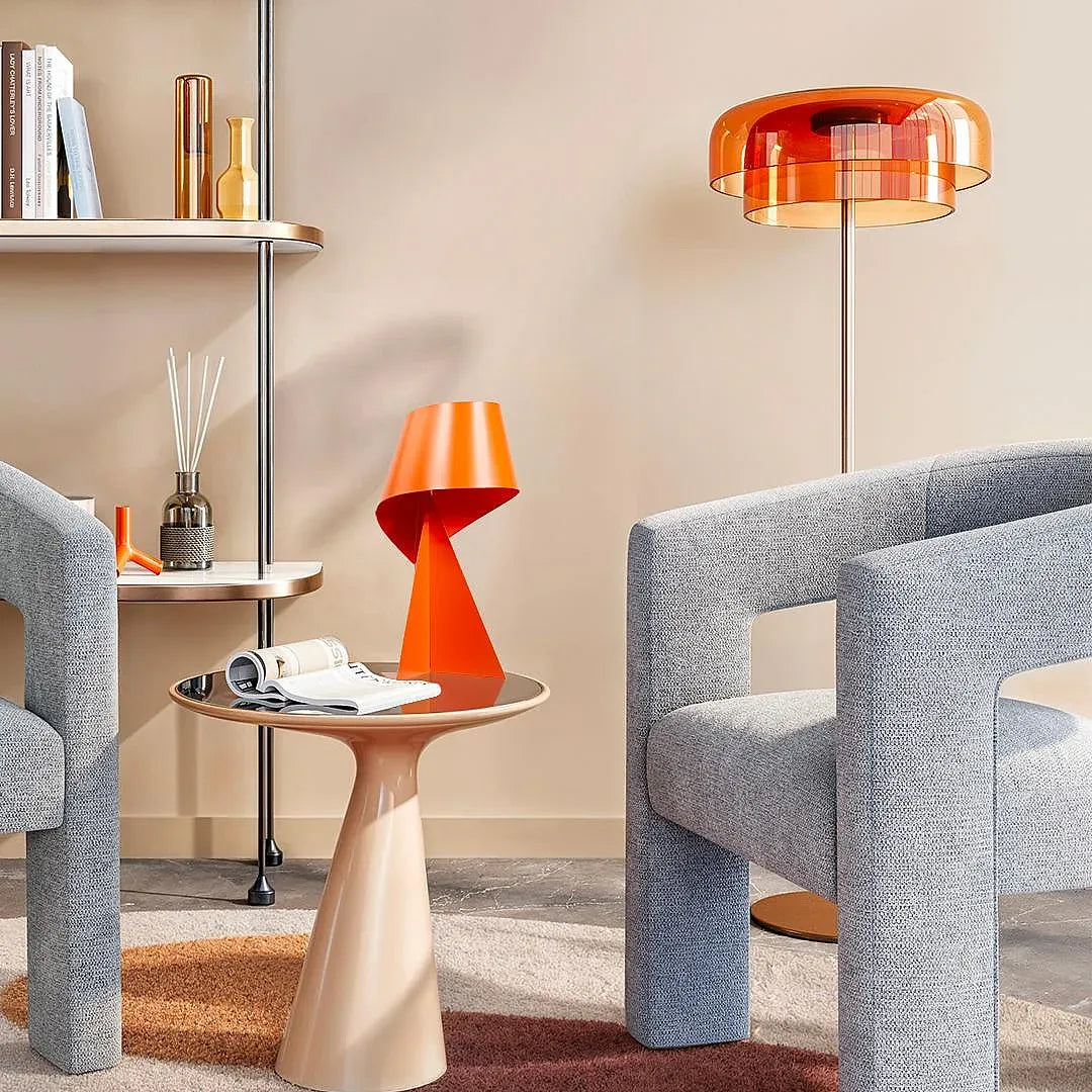 Édition limitée - Lampe de table en métal - 35 cm - Orange Tangerine - Design by Claire Norcross