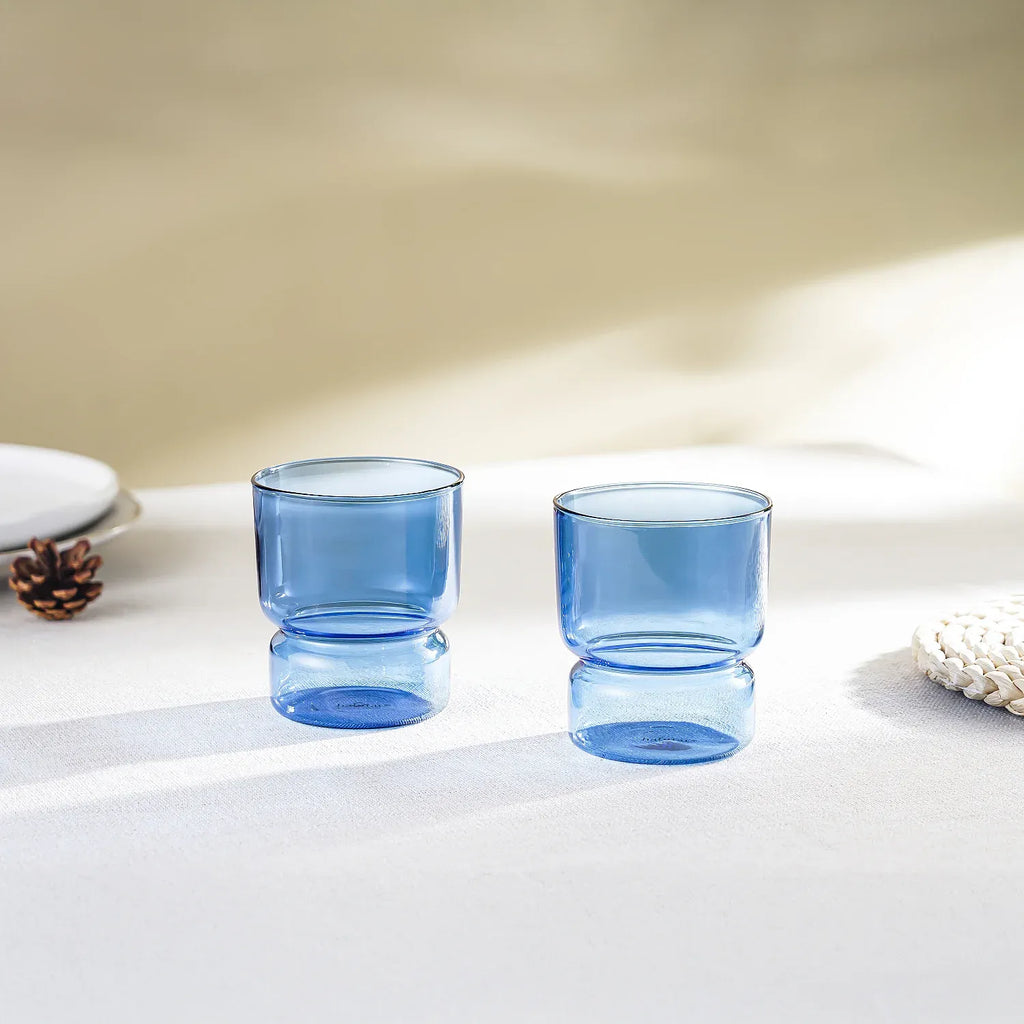Lot de 2 verres - 30 cl - Bleu