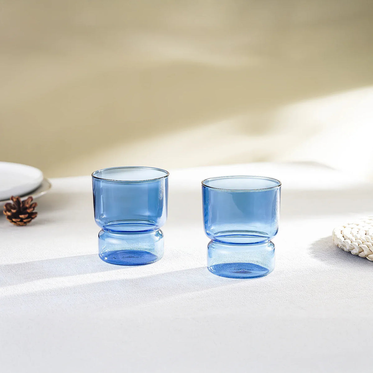 Lot de 2 verres - 30 cl - Bleu