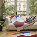 Plaid en coton gaufré - 130 x 170 cm - Multicolore - Design by Floriane Jacques