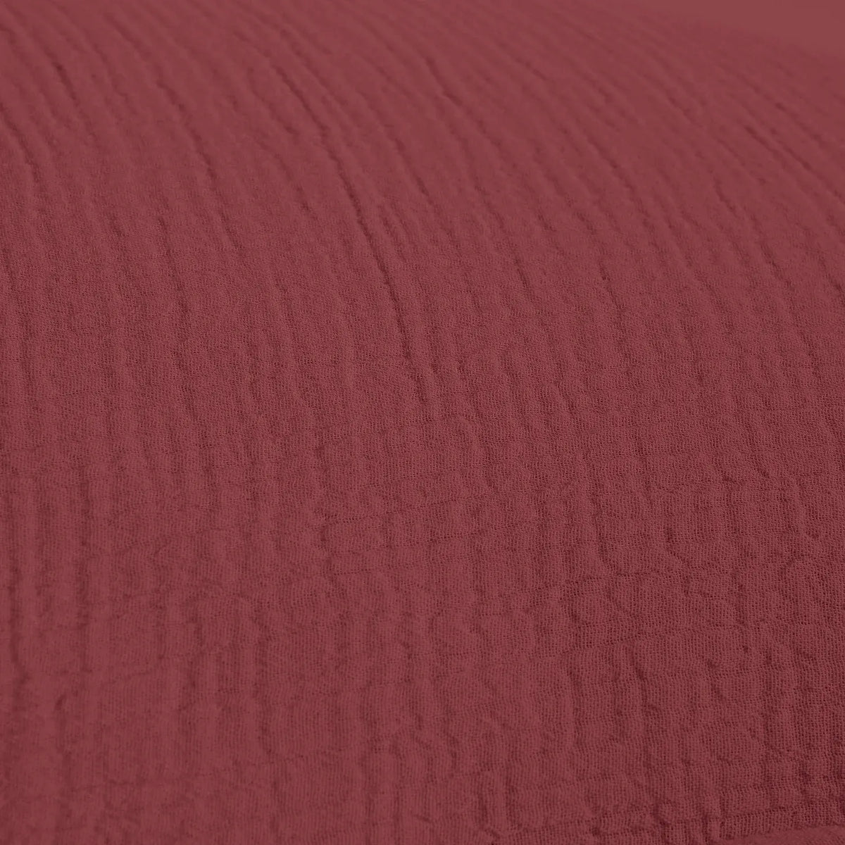 Taie d'oreiller en double gaze de coton - 65 x 65 cm - Bordeaux