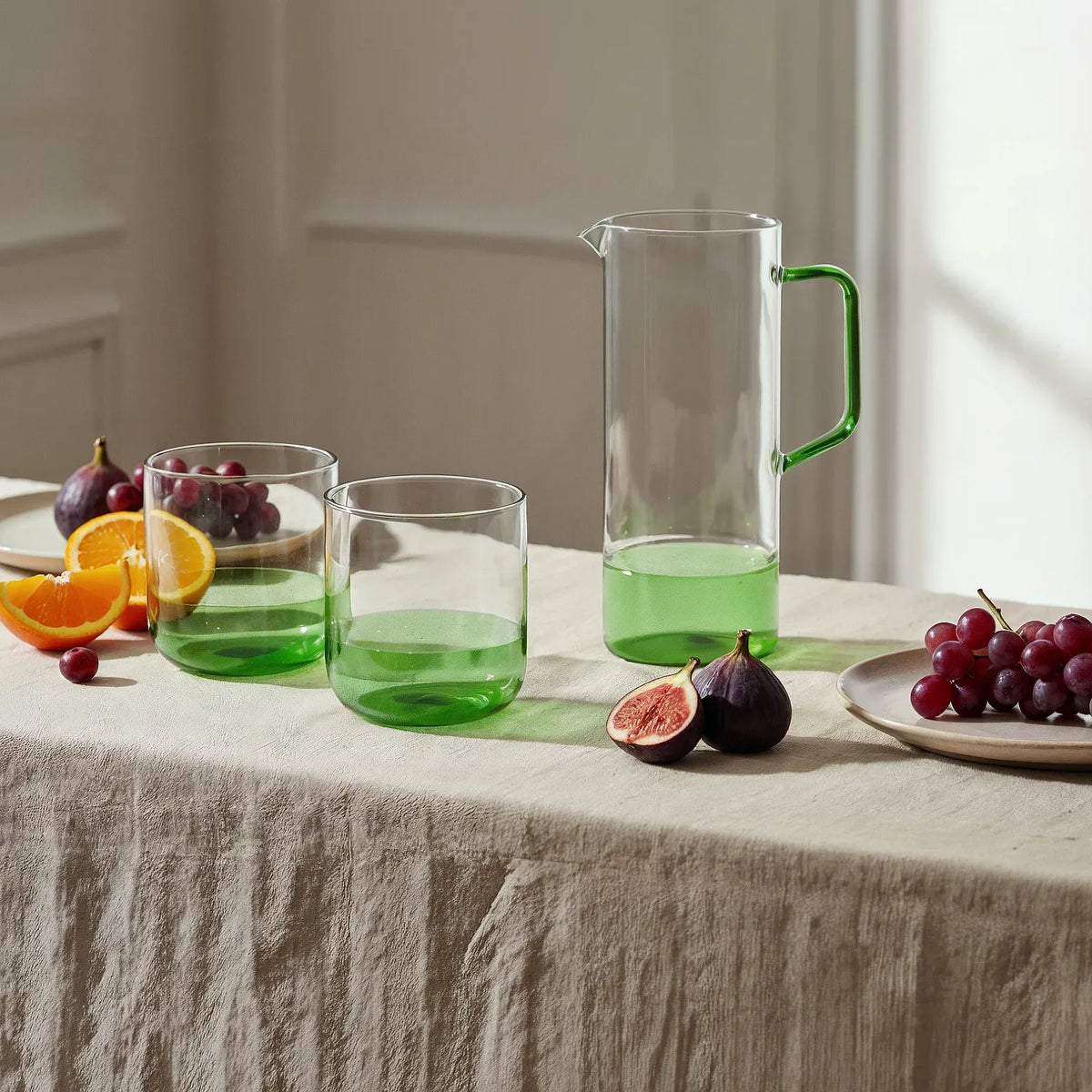 Lot de 2 verres - 34 cl - Vert