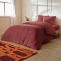 Taie d'oreiller en double gaze de coton - 65 x 65 cm - Bordeaux
