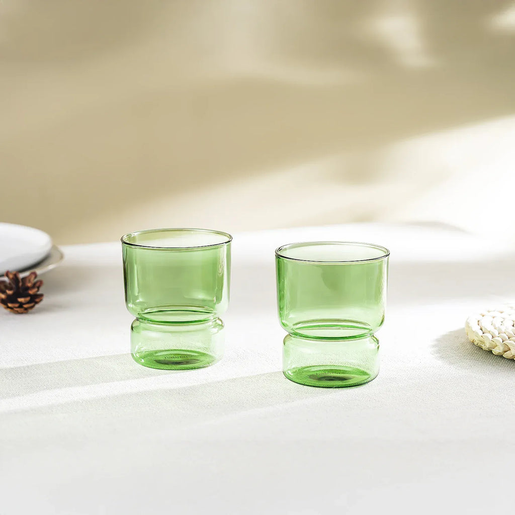 Lot de 2 verres - 30 cl - Vert