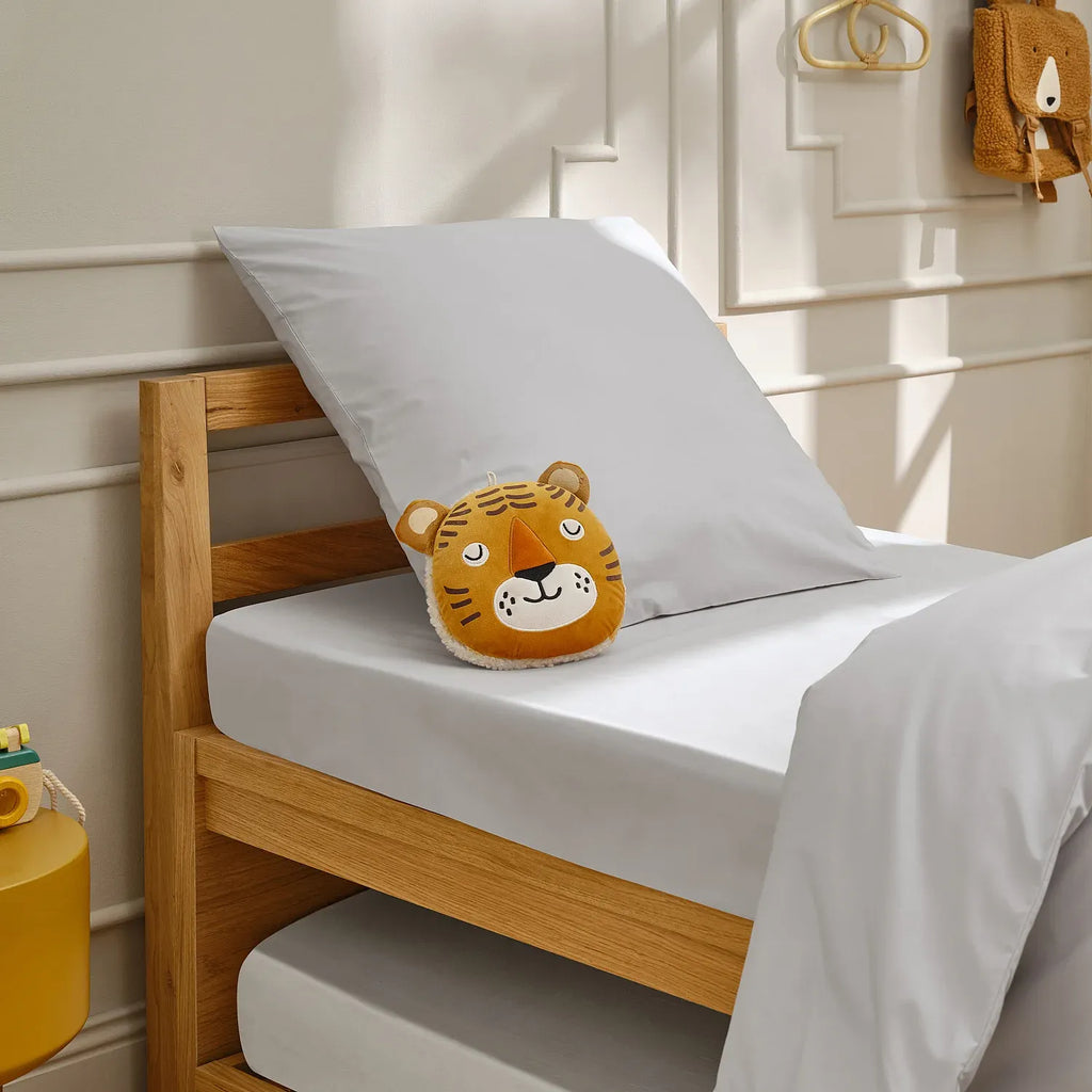Taie d'oreiller en percale de coton - 65 x 65 cm - Gris perle