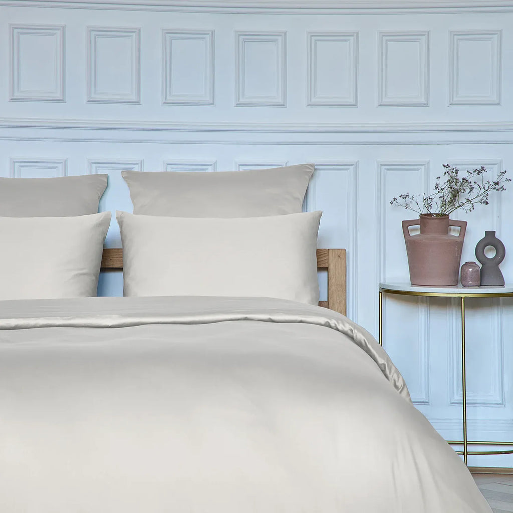 Taie d'oreiller en satin de coton - 65 x 65 cm - Sable