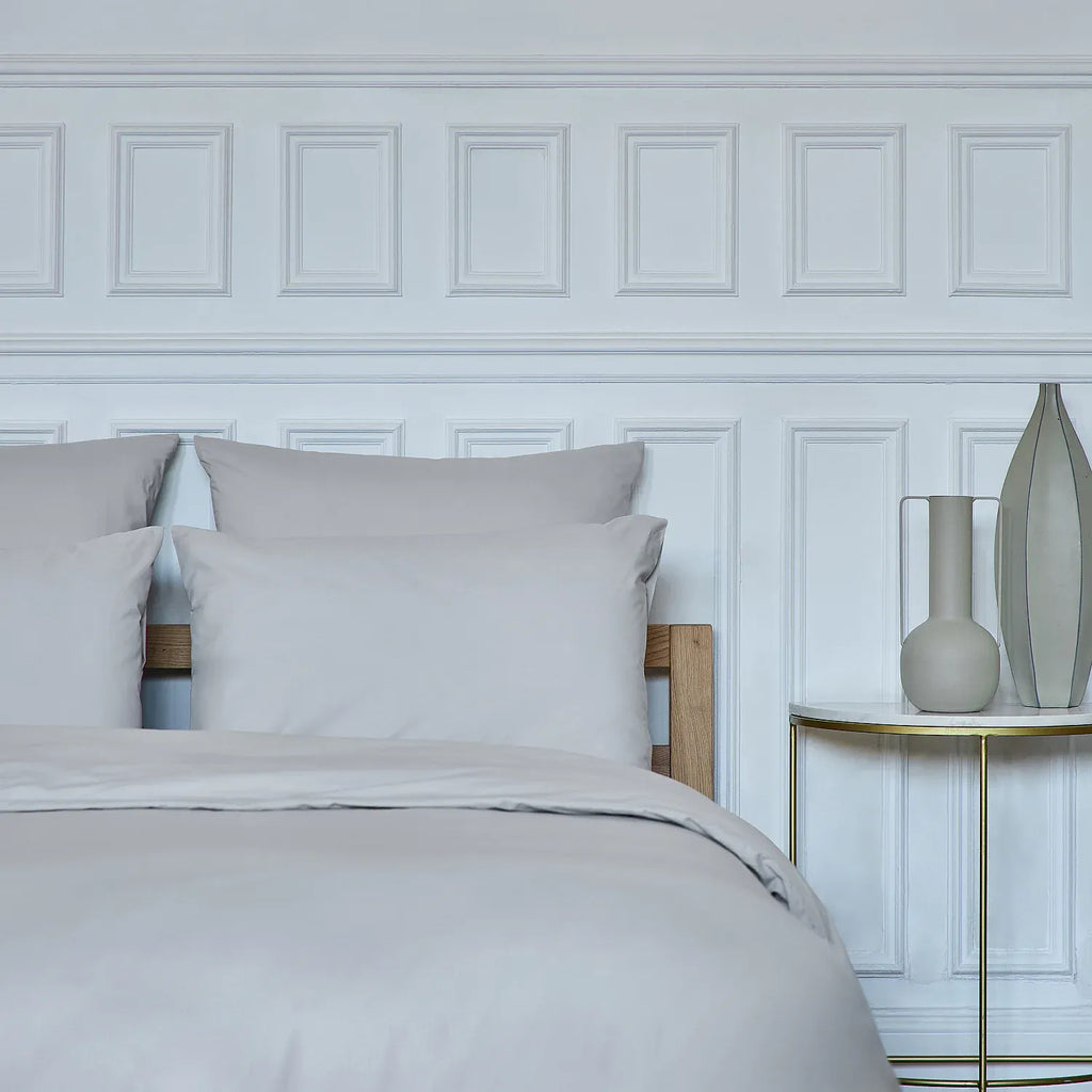 Taie d'oreiller en percale de coton - 65 x 65 cm - Gris perle