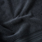 Serviette de bain en coton naturel - 650 g/m² - 100 x 150 cm - Noir