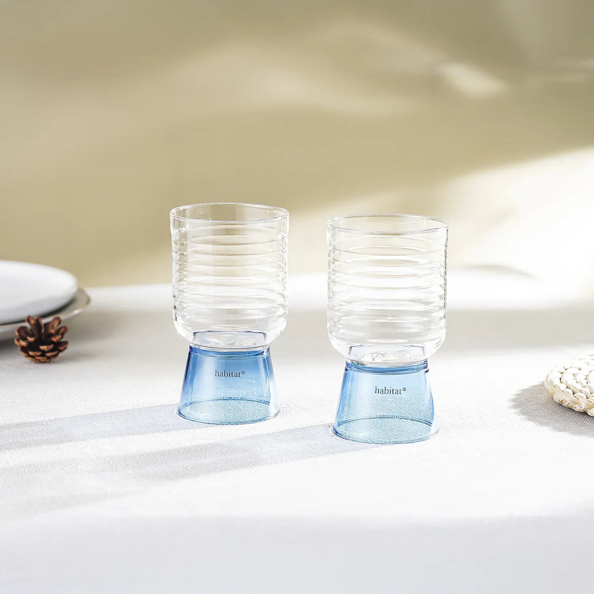 Lot de 2 verres - 35 cl - Bleu