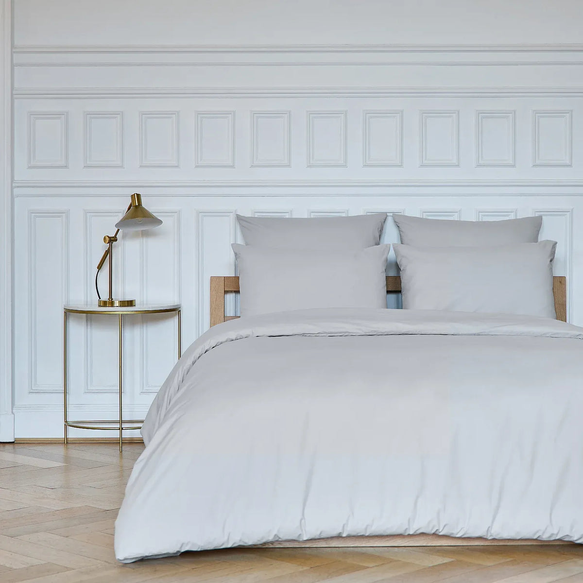 Taie d'oreiller en percale de coton - 50 x 70 cm - Gris perle