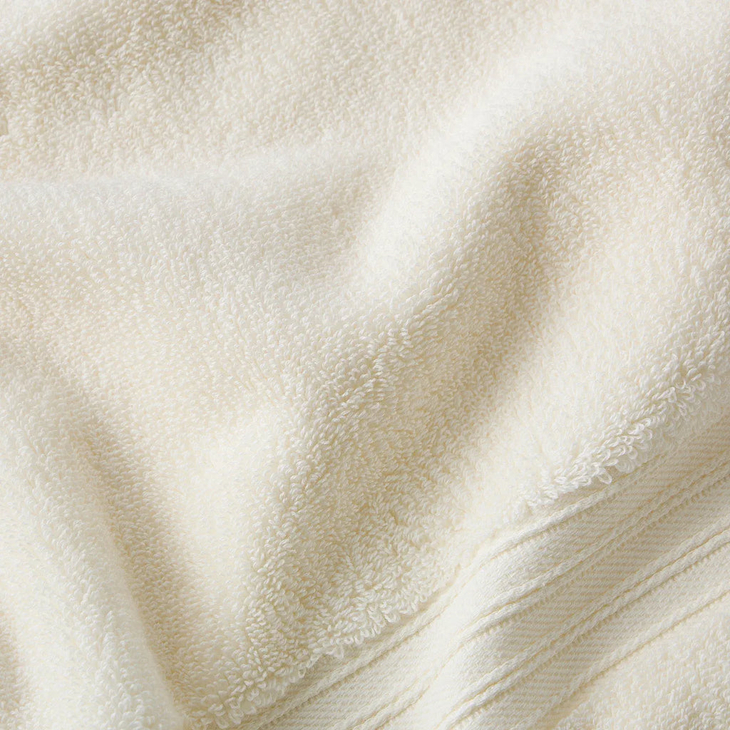 Serviette de bain en coton naturel - 650 g/m² - 50 x 100 cm - Blanc
