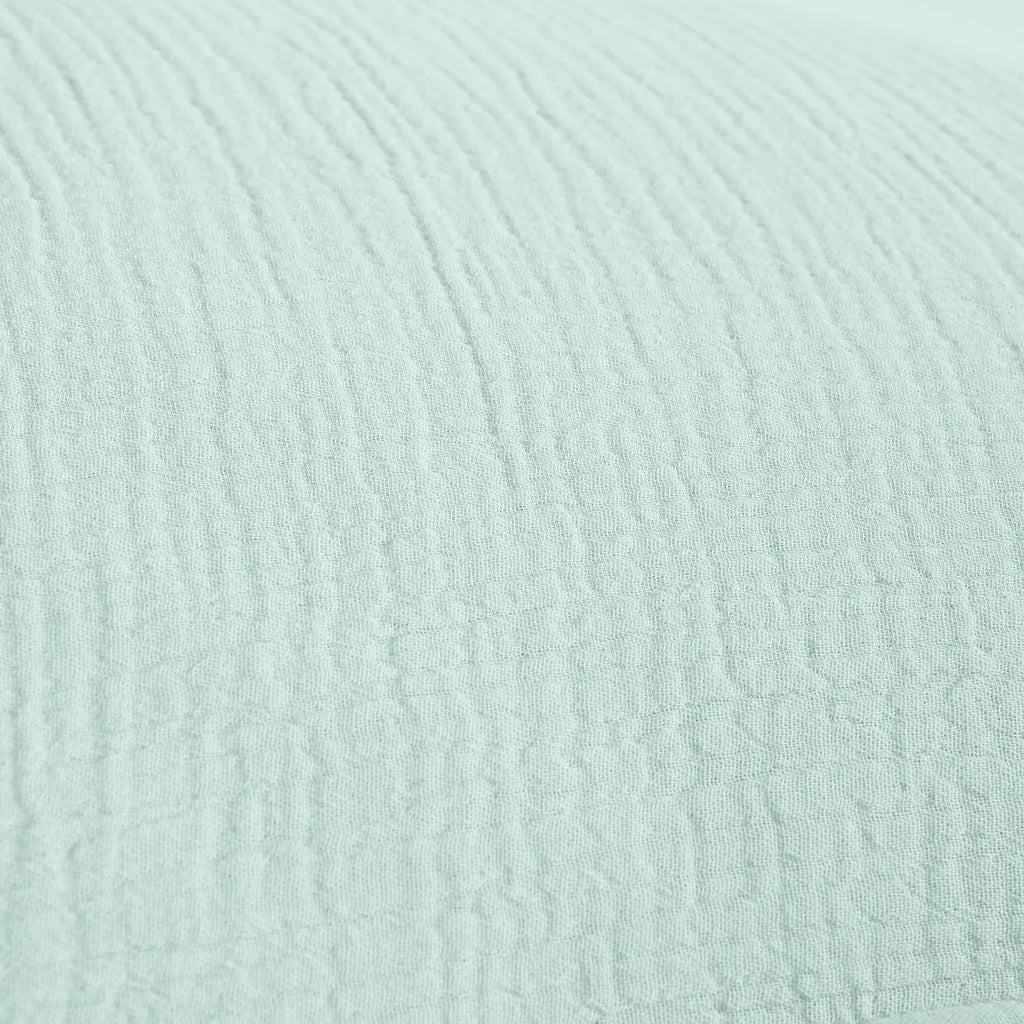 Taie d'oreiller en double gaze de coton - 65 x 65 cm - Céladon