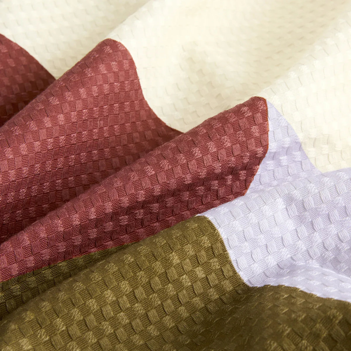 Plaid en coton gaufré - 130 x 170 cm - Multicolore - Design by Floriane Jacques