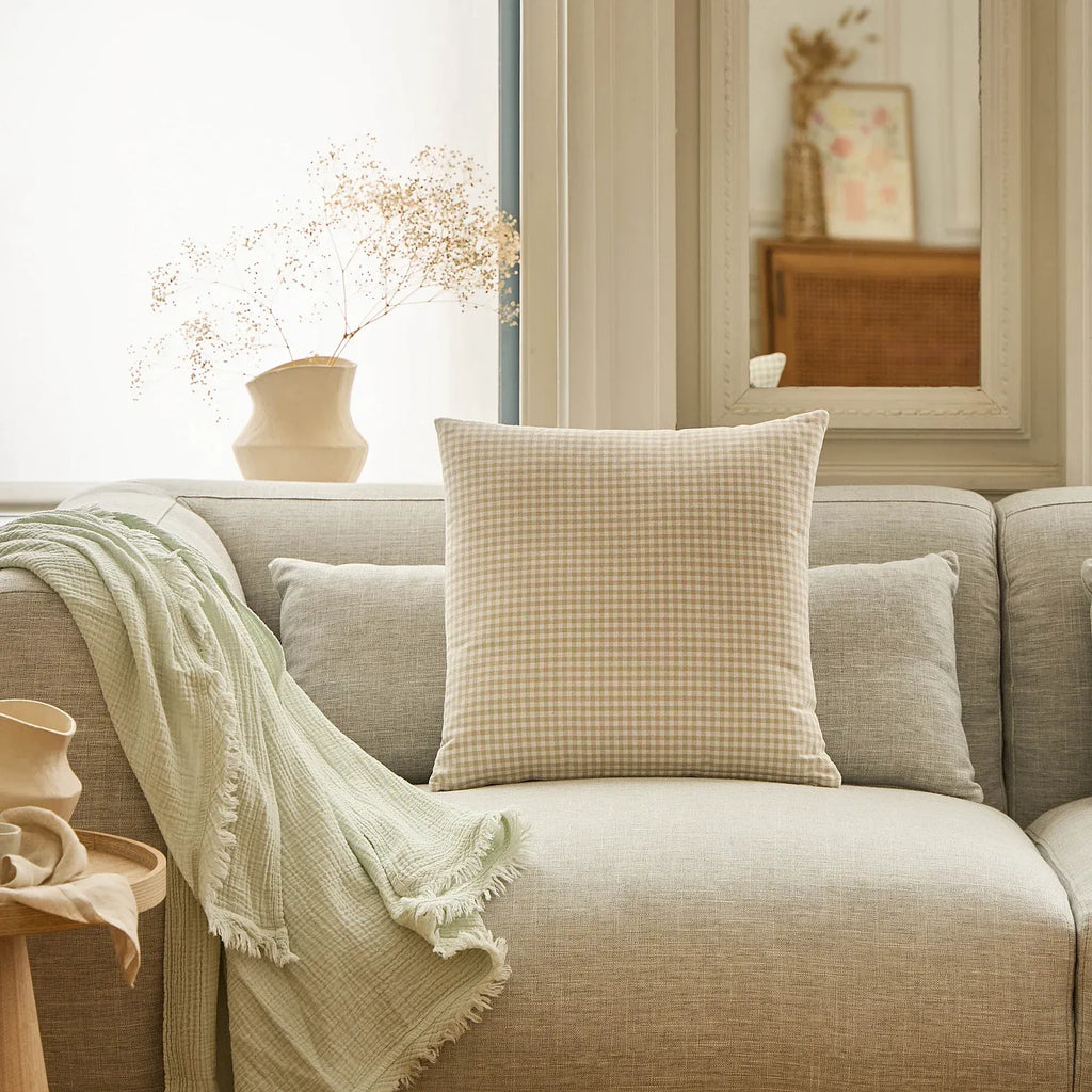 Coussin en coton - 45 x 45 cm - Beige