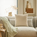 Coussin en coton - 45 x 45 cm - Beige