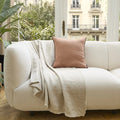 Coussin en lin à bourdon noir - 45 x 45 cm - Brun