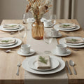 Lot de 6 assiettes plates en porcelaine - 27 cm - Blanc