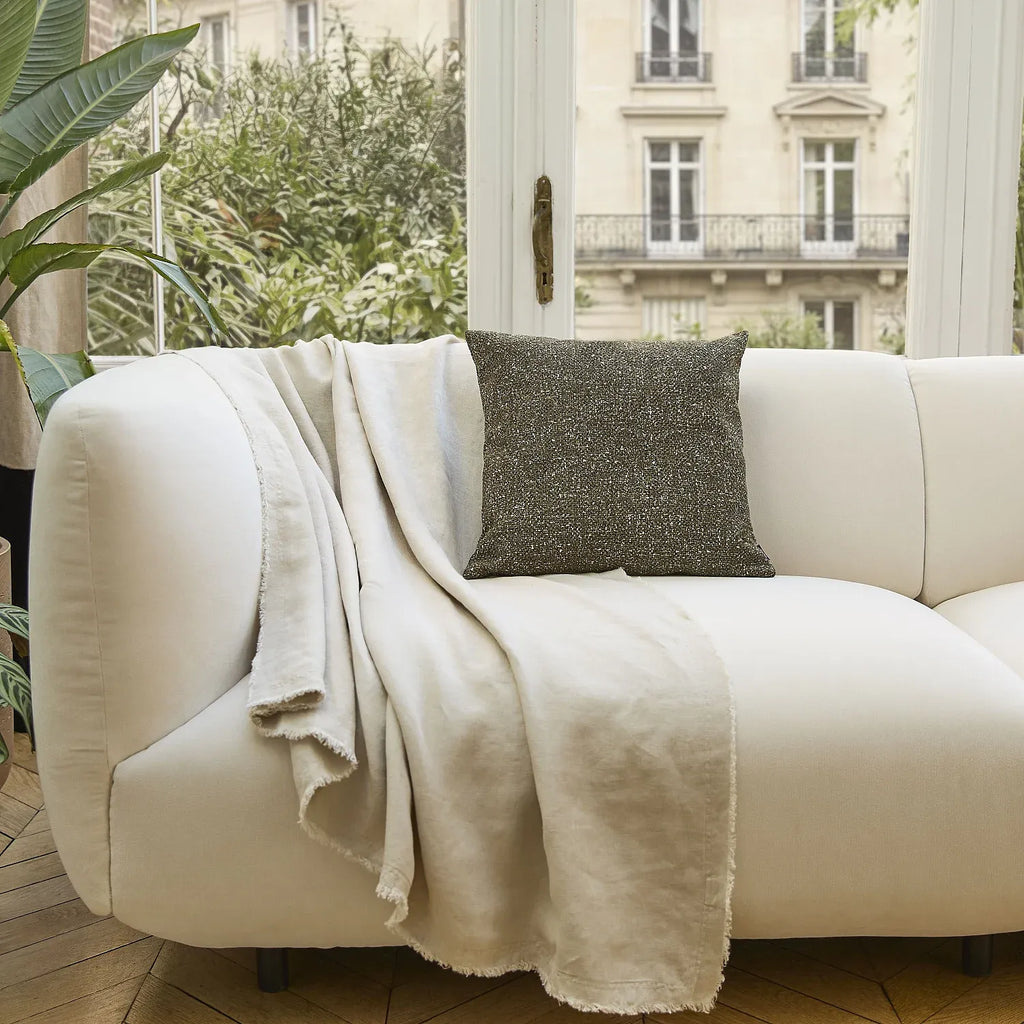 Coussin en tissu texturé - 44 x 44 cm - Bronze