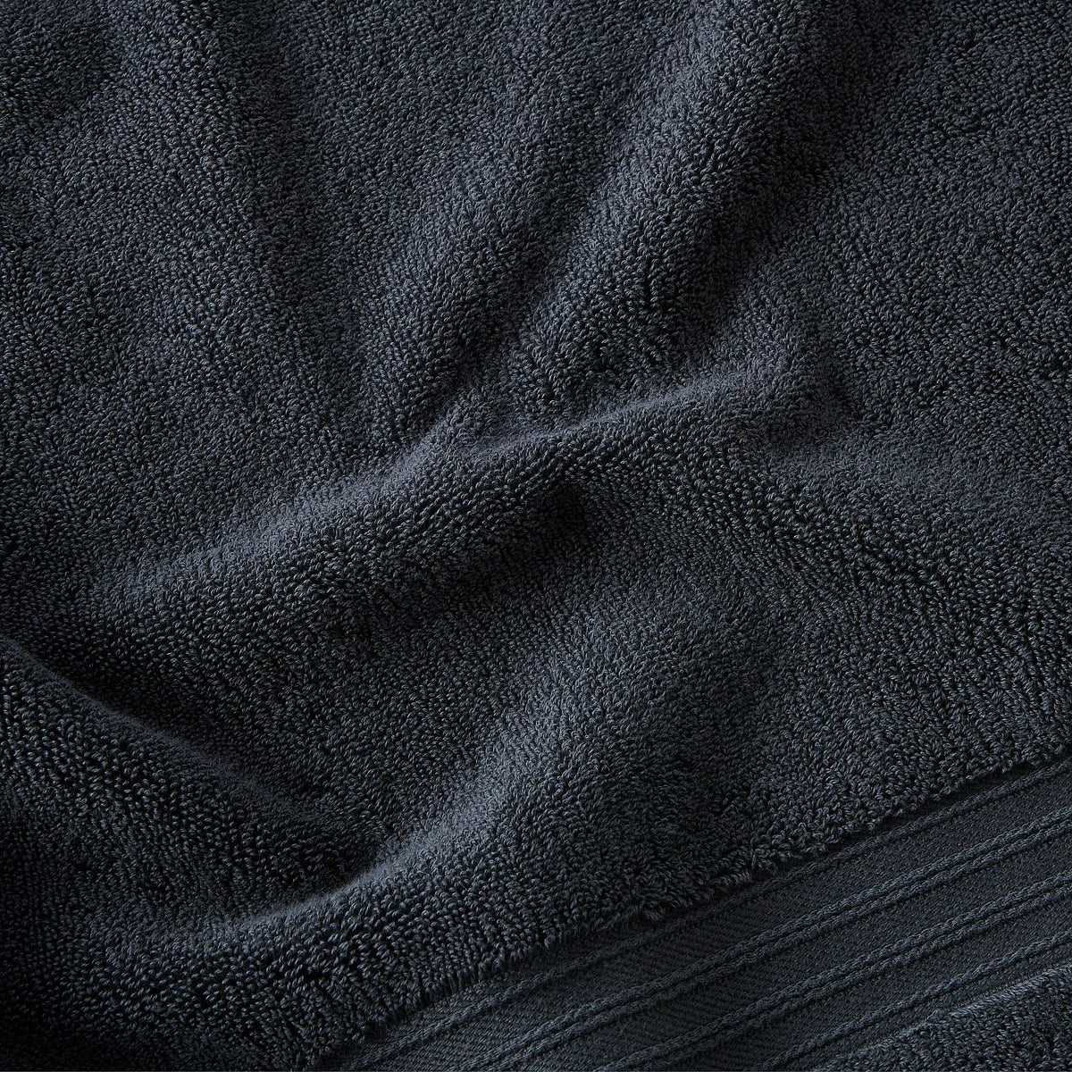Serviette de bain en coton naturel - 650 g/m² - 50 x 100 cm - Noir