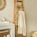 Serviette de bain en coton naturel - 650 g/m² - 100 x 150 cm - Blanc