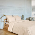 Drap housse en percale de coton - 140 x 200 cm - Ivoire