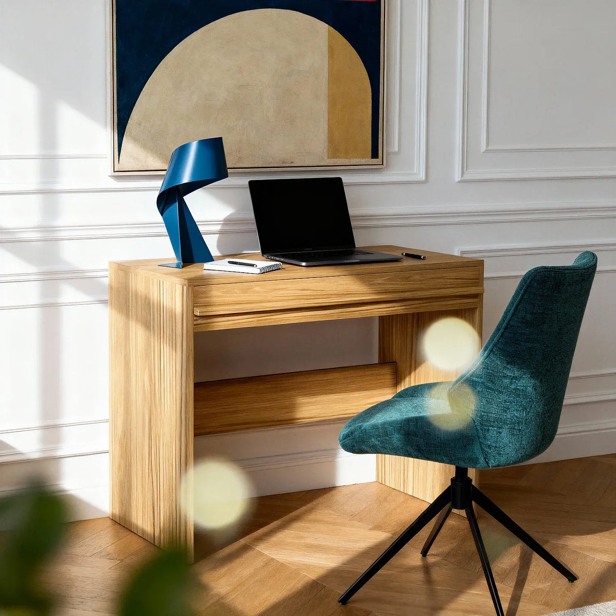 Édition limitée - Lampe de table en métal - 35 cm - Bleu Pacifique - Design by Claire Norcross
