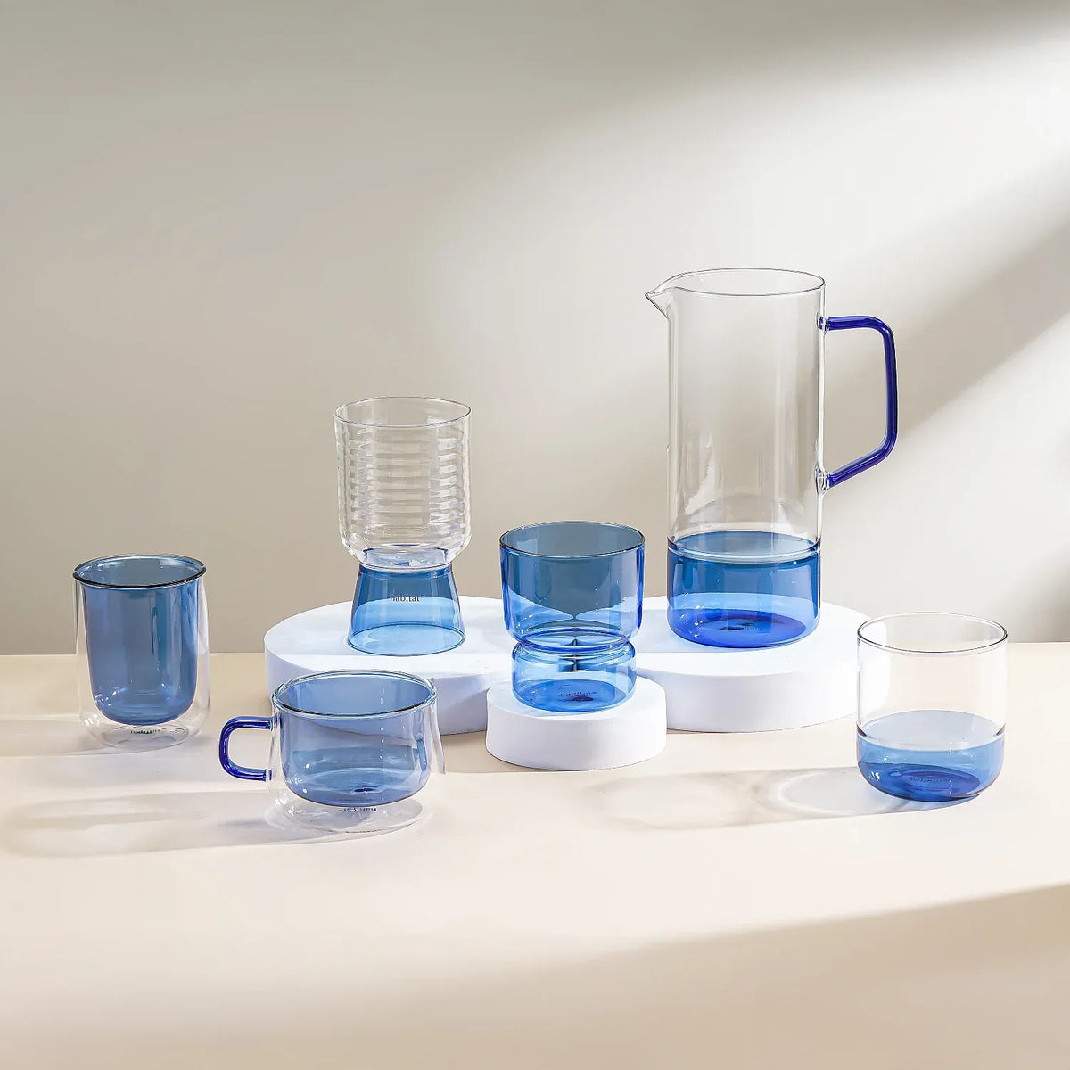 Lot de 2 verres - 35 cl - Bleu