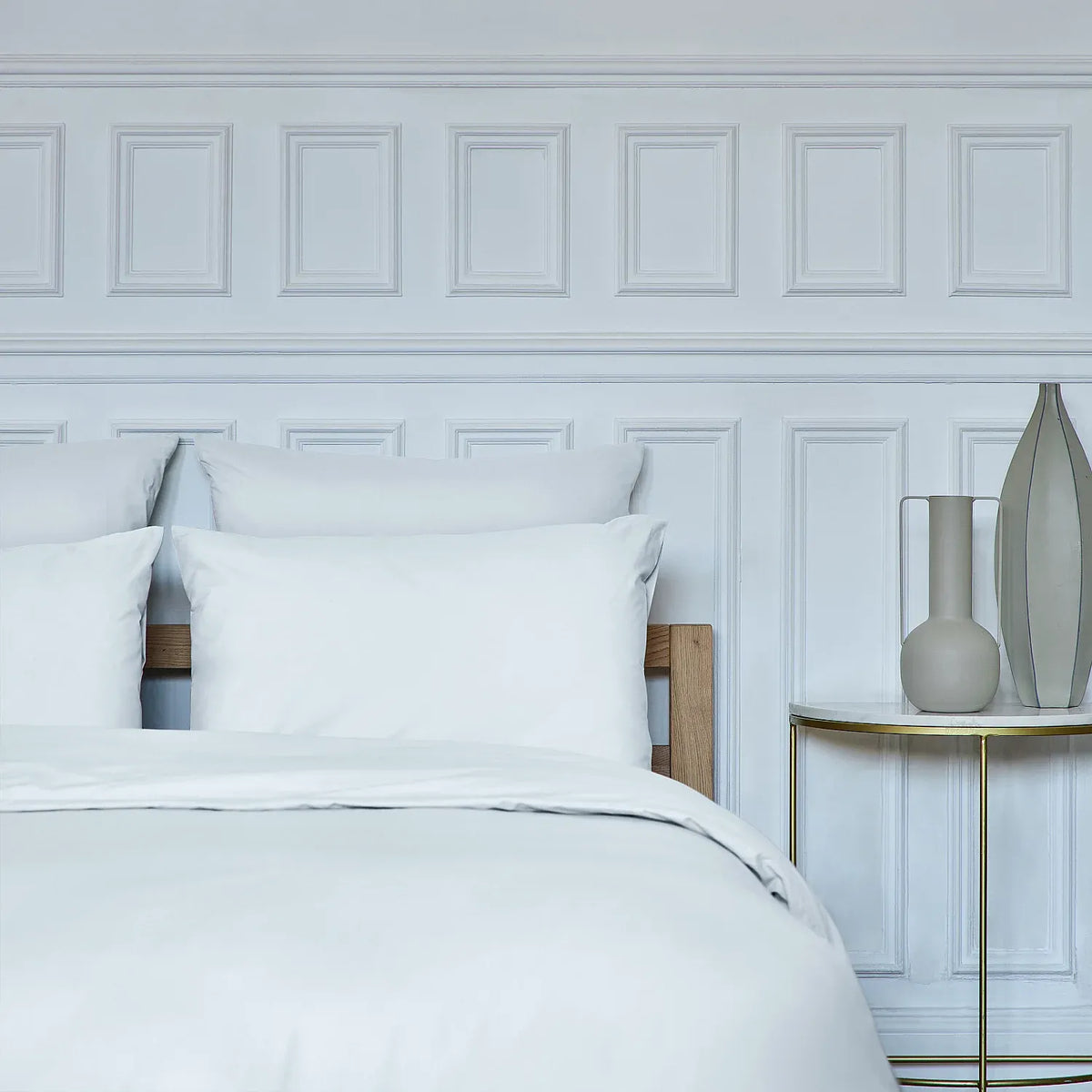 Taie d'oreiller en percale de coton - 50 x 70 cm - Blanc