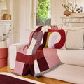 Plaid en coton - 130 x 170 cm - Bordeaux - Design by Floriane Jacques