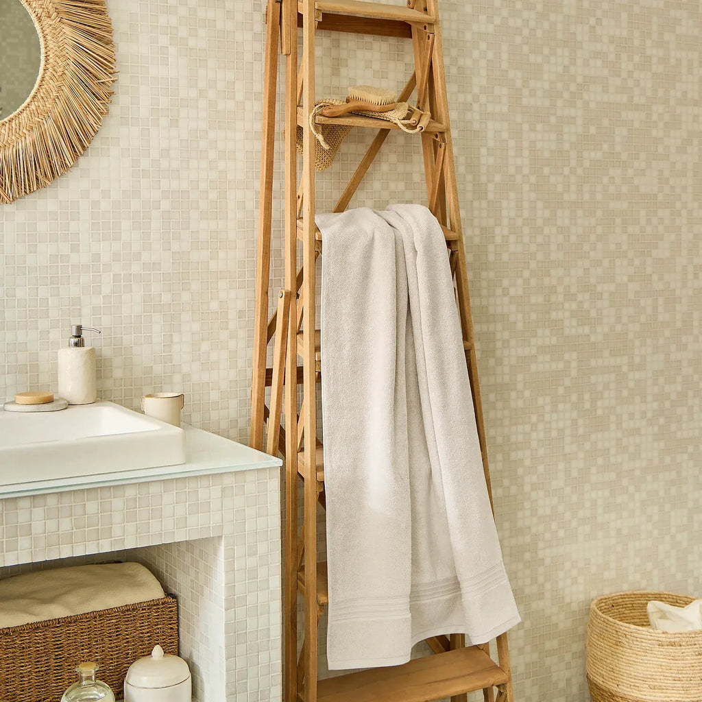 Serviette de bain en coton naturel - 650 g/m² - 100 x 150 cm - Naturel