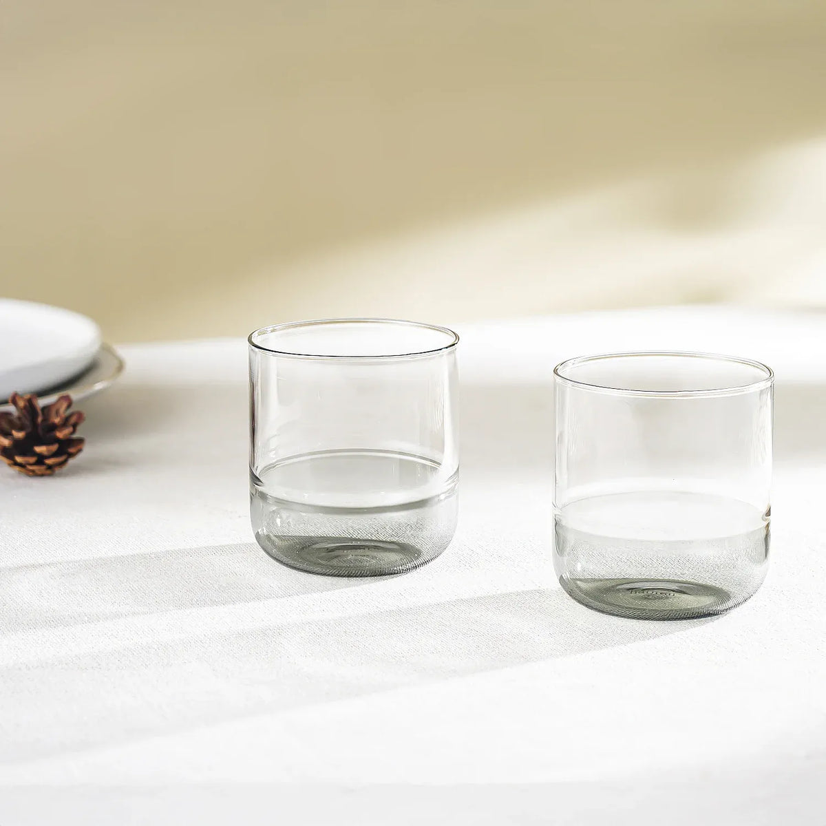Lot de 2 verres - 34 cl - Gris
